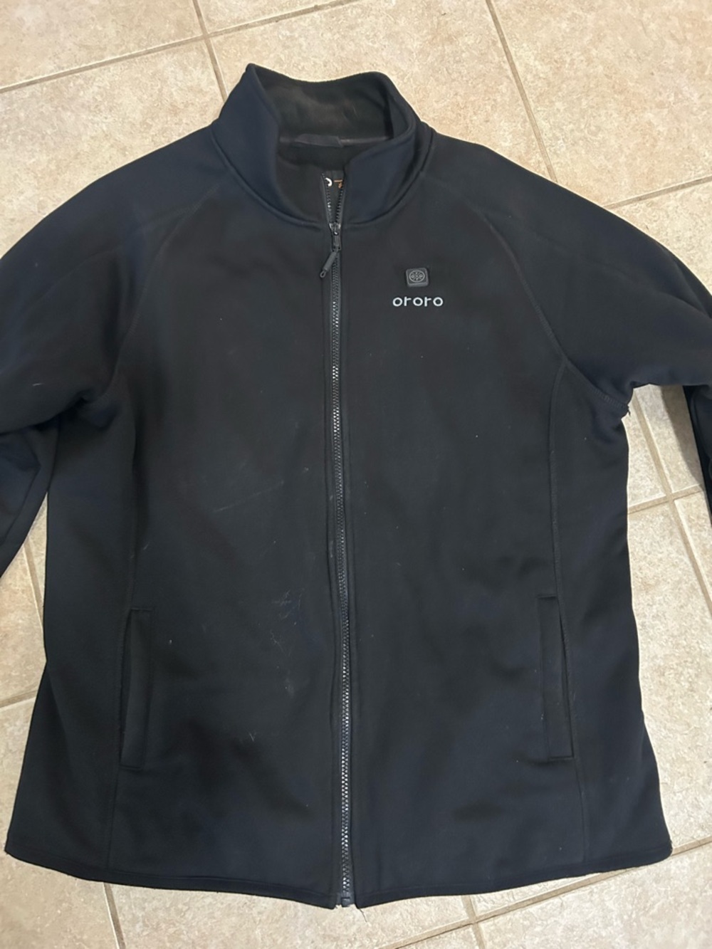Ororo Black Full-Zip Fleece Jacket